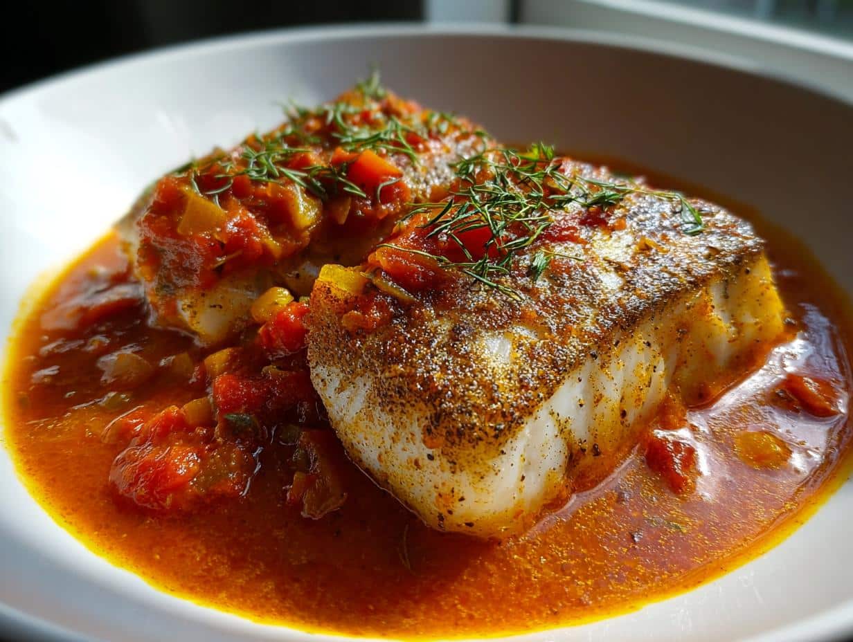 Filet de colin sauce tomate