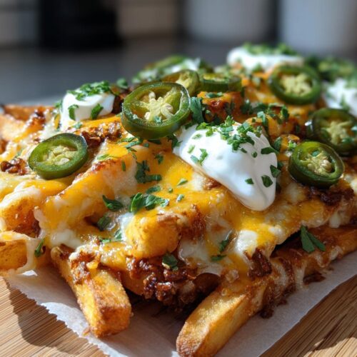 Frites chargées façon nachos