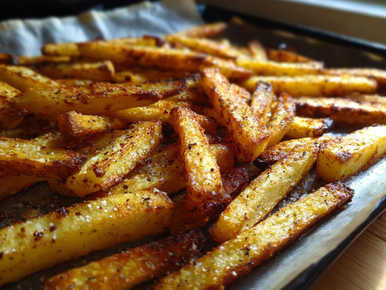 Frites maison au four croustillantes