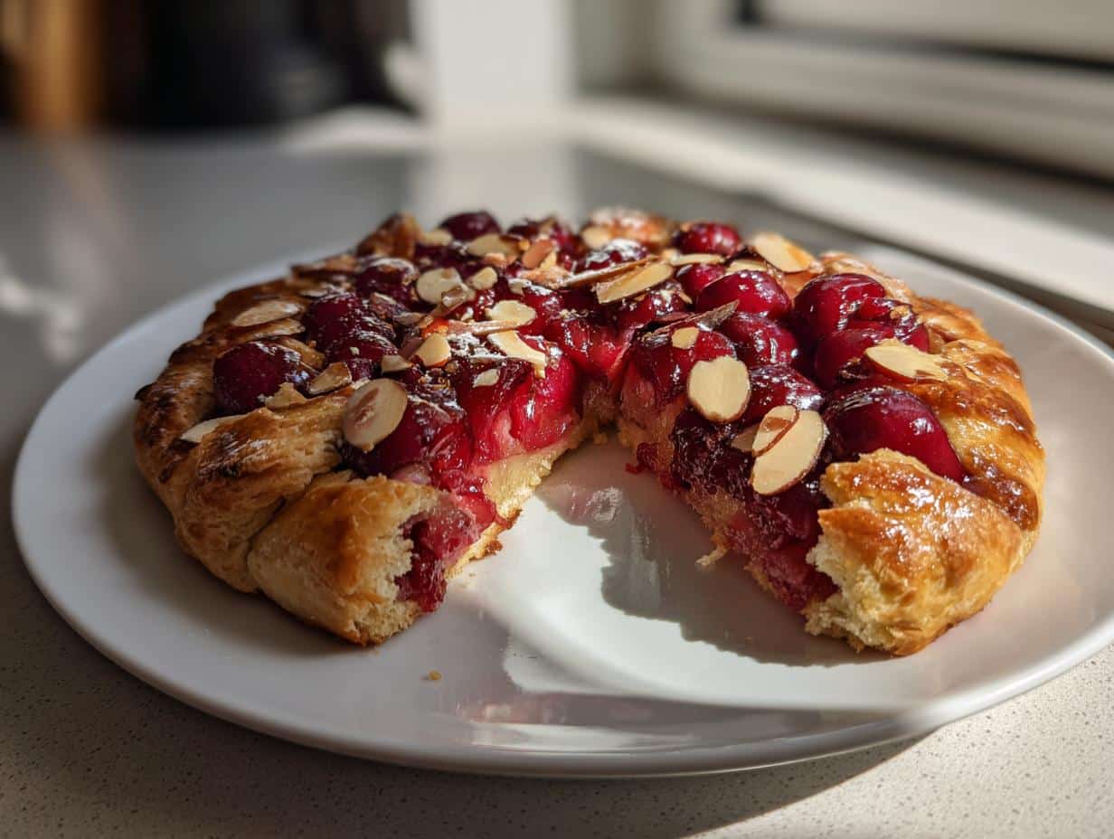 Galettes aux cerises et amandes