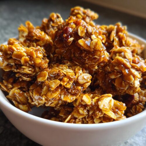 Granola en grappes caramélisées