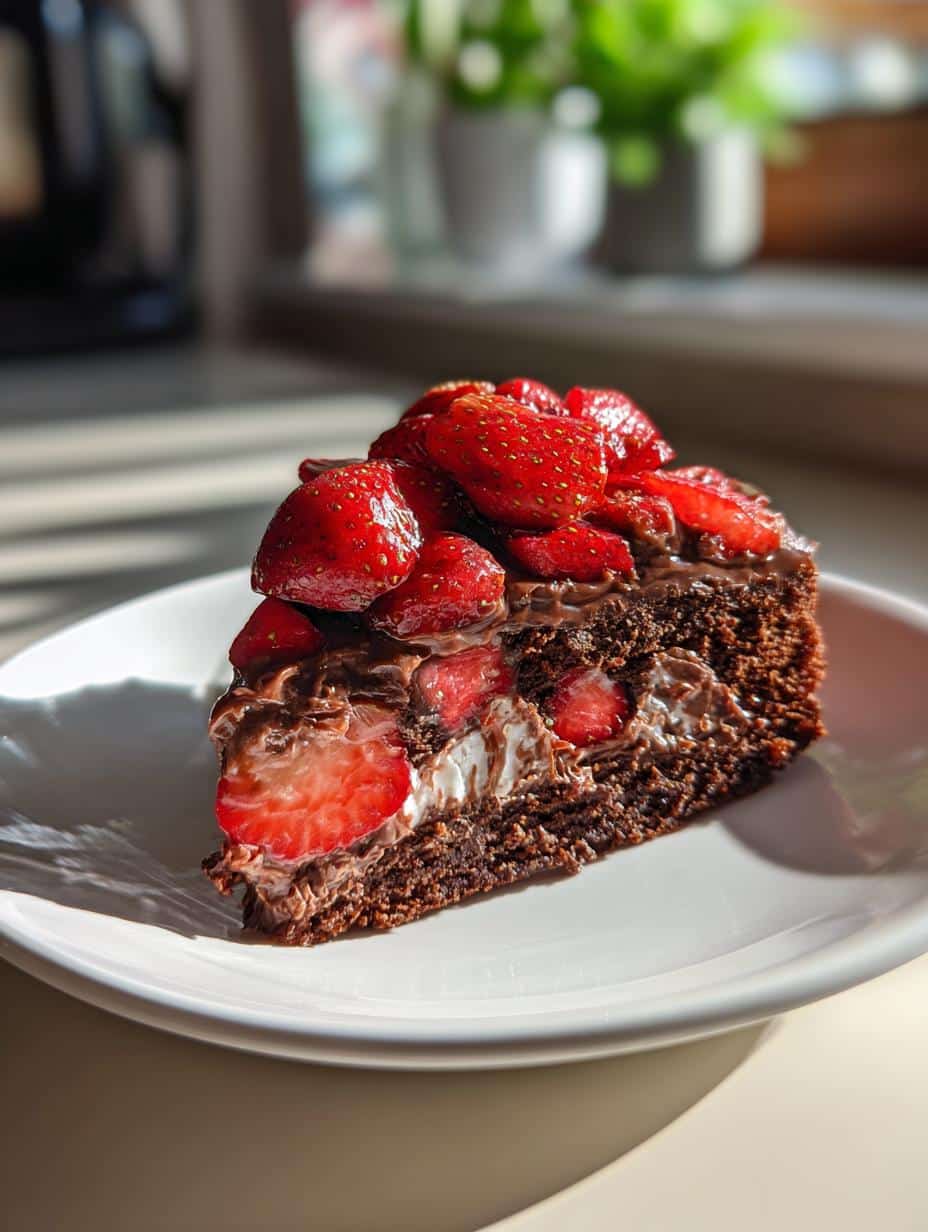 Gâteau renversé Nutella-fraise - detail 1