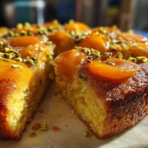 Gâteau renversé abricot-pistache
