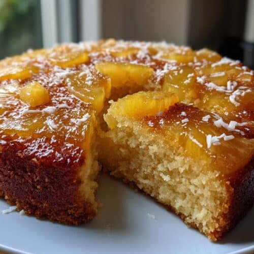 Gâteau renversé ananas-coco