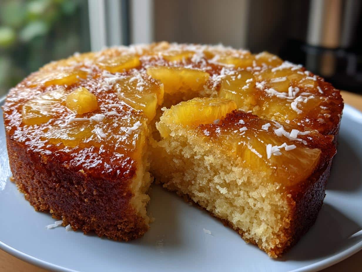 Gâteau renversé ananas-coco