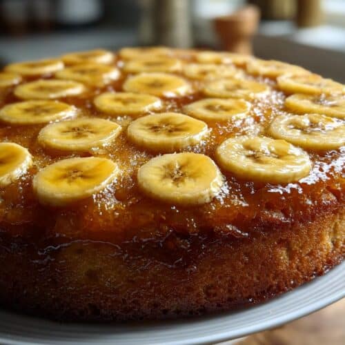 Gâteau renversé banane-caramel