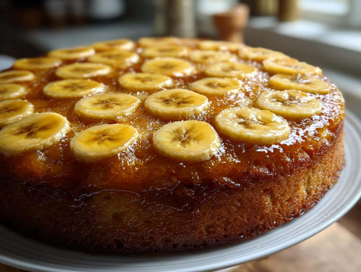 Gâteau renversé banane-caramel