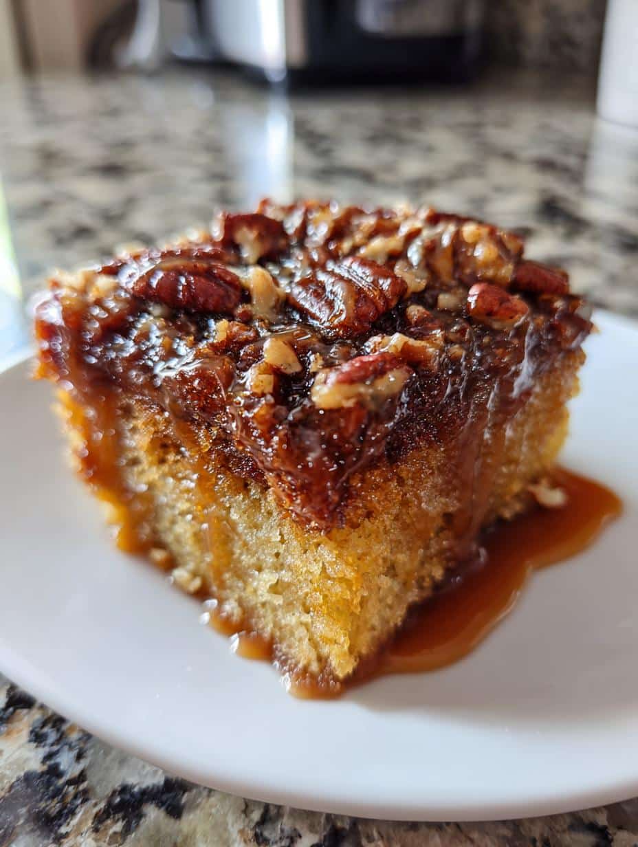 Gâteau renversé caramel-noix de pécan - detail 1