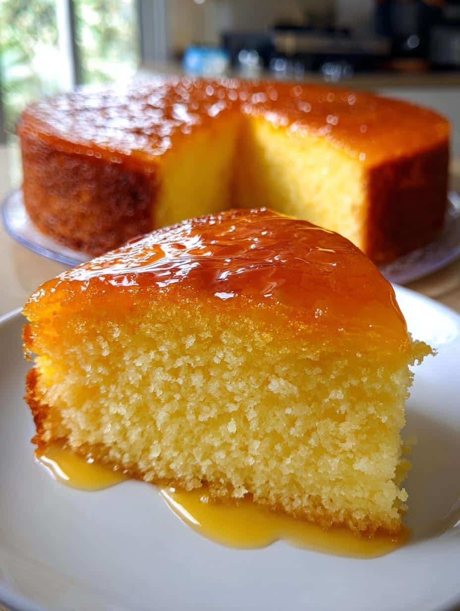 Gâteau renversé citron-lait concentré