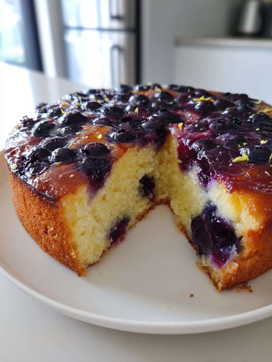 Gâteau renversé myrtilles-citron - detail 1
