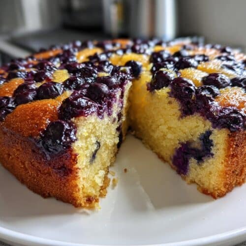 Gâteau renversé myrtilles-citron