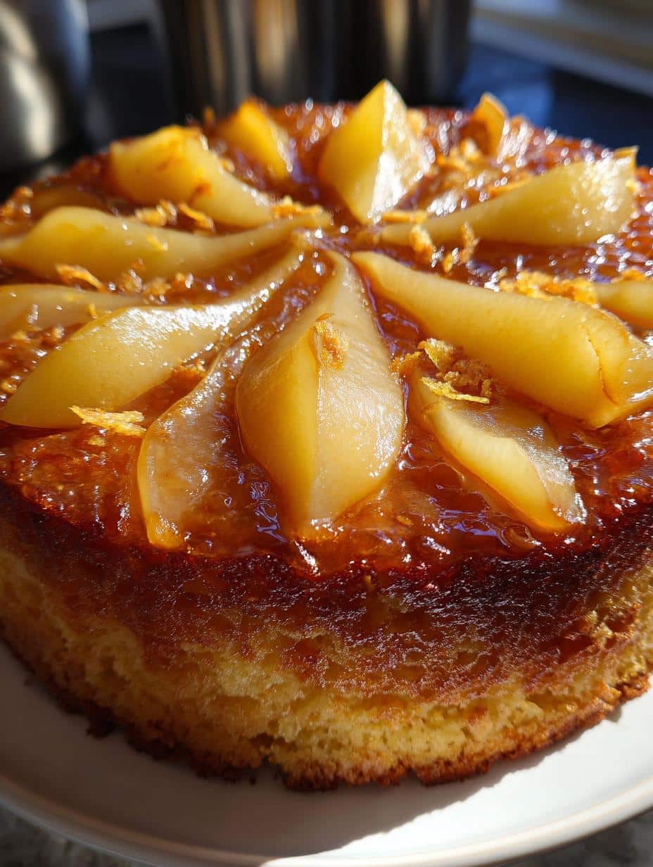 Gâteau renversé poire-gingembre - detail 1