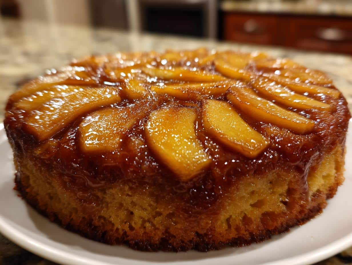 Gâteau renversé pommes-cannelle