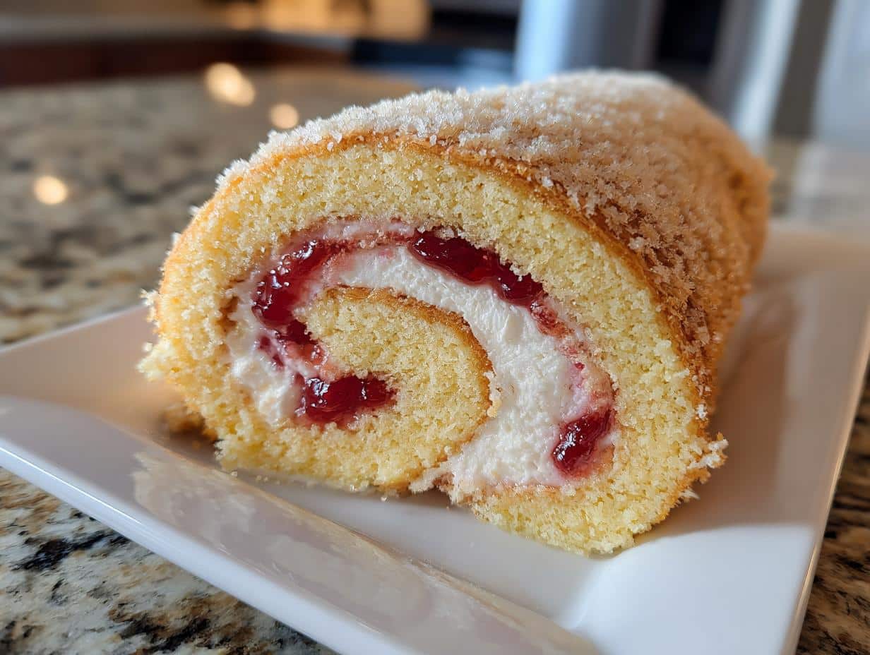 Gâteau roulé confiture