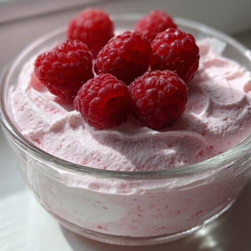 Mousse framboise légère