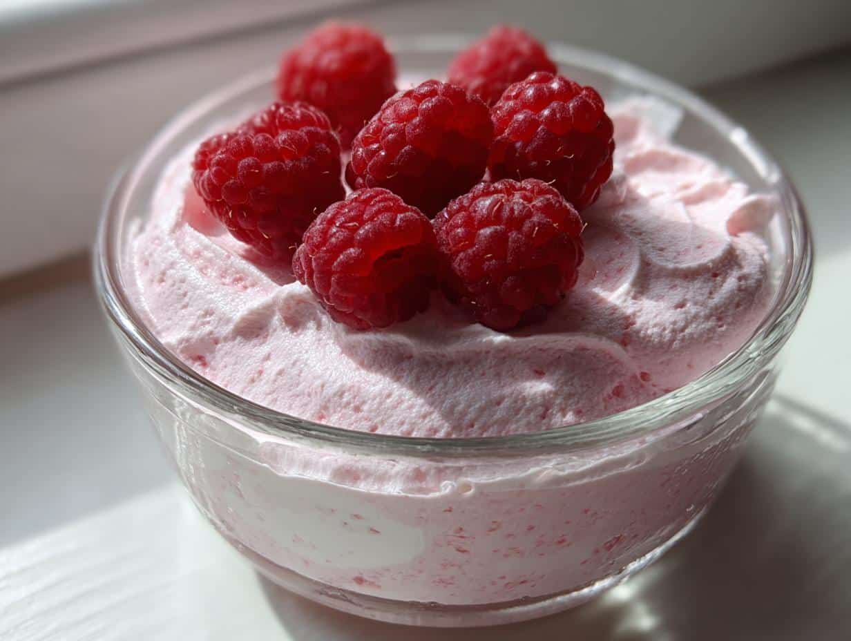 Mousse framboise légère