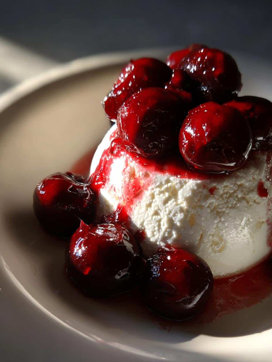 Panna cotta aux cerises noires - detail 1