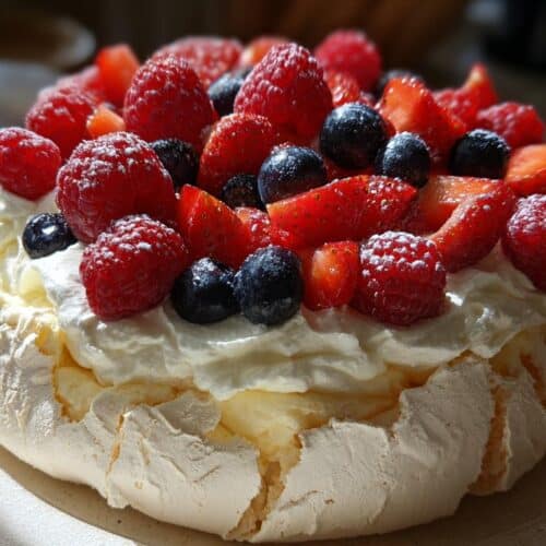 Pavlova fruits rouges