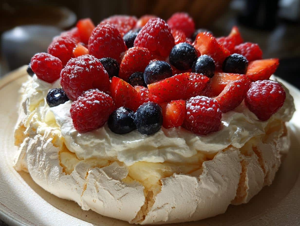 Pavlova fruits rouges