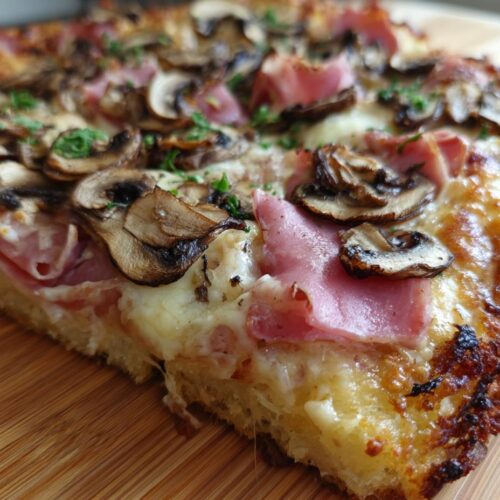 Pizza reine (champignons-jambon)