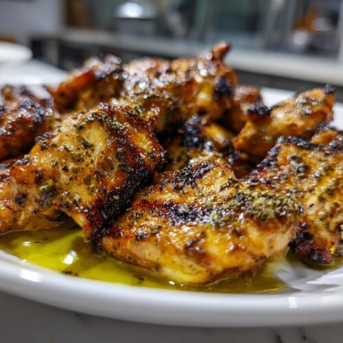 Poulet grillé marinade épices