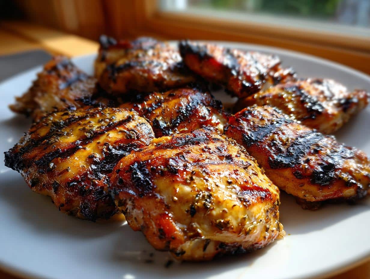 Poulet mariné miel-moutarde