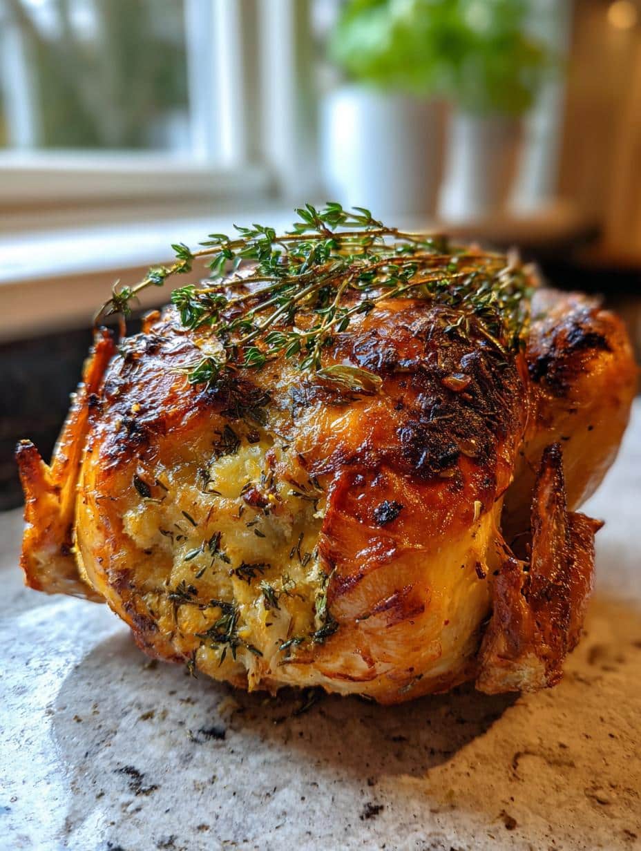 Poulet rôti farci herbes - detail 1