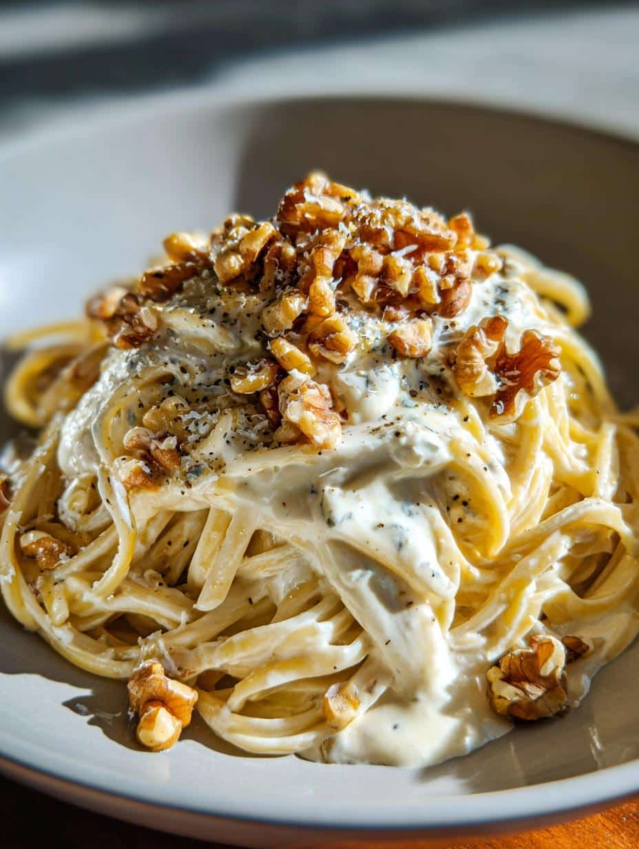 Pâtes au gorgonzola et noix - detail 1