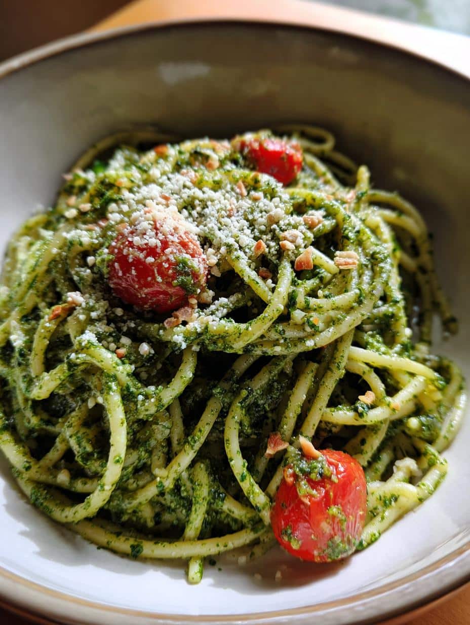 Pâtes au pesto de roquette - detail 1