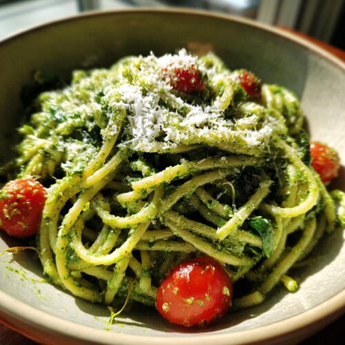 Pâtes au pesto de roquette