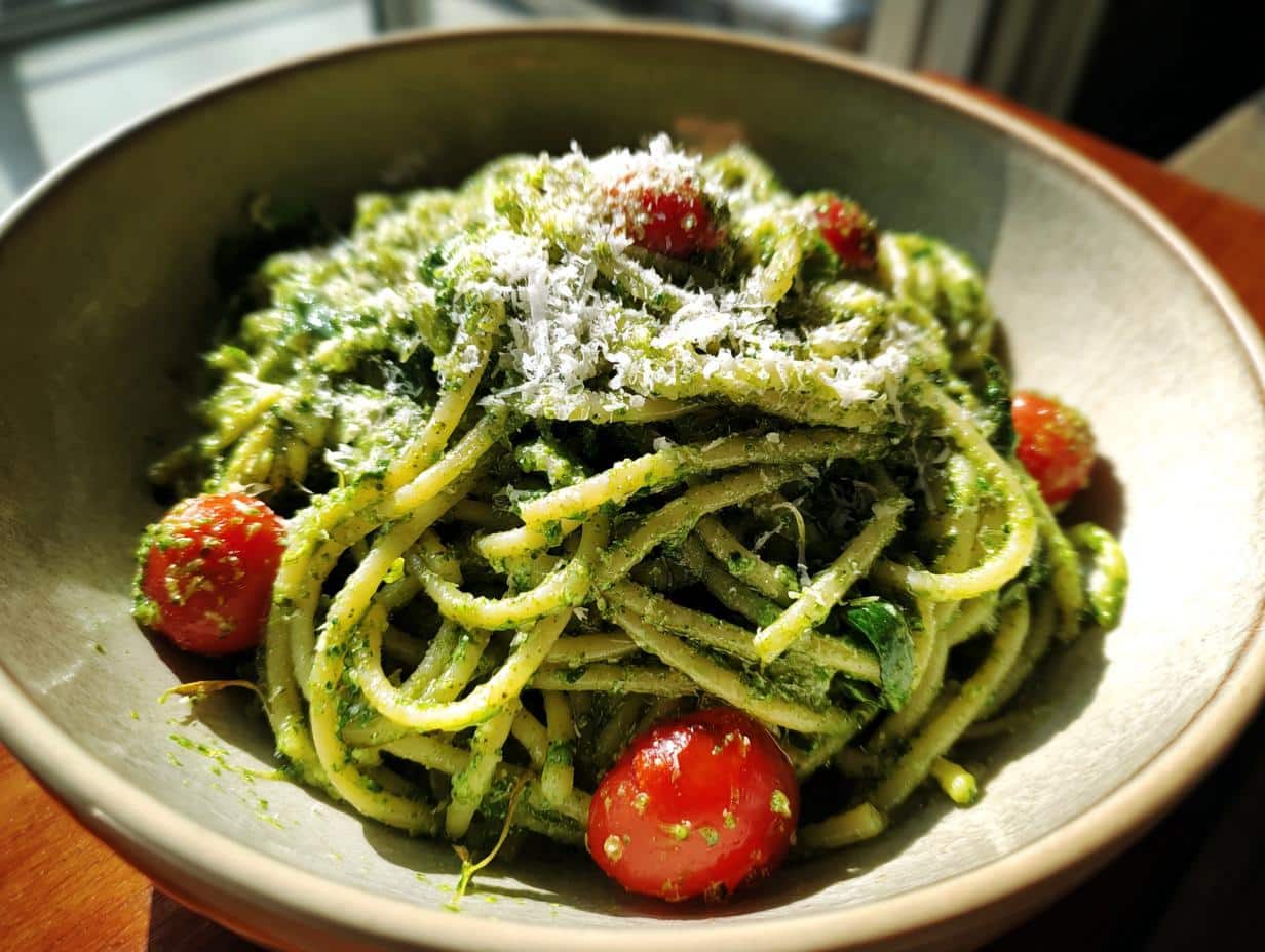 Pâtes au pesto de roquette