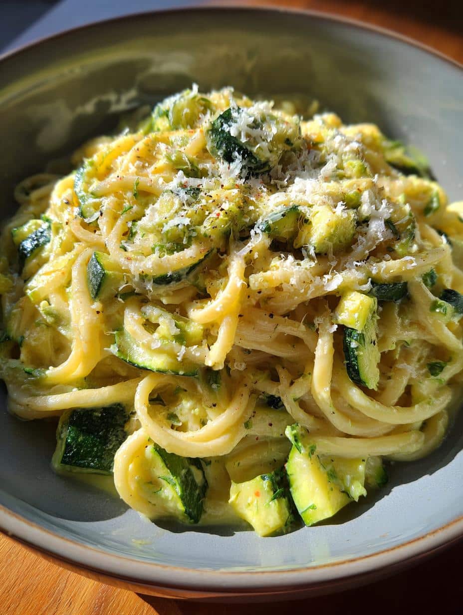 Pâtes aux courgettes crémeuses - detail 1