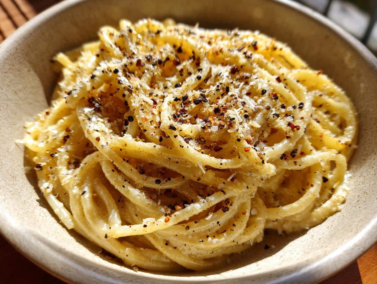 Pâtes cacio e pepe authentiques