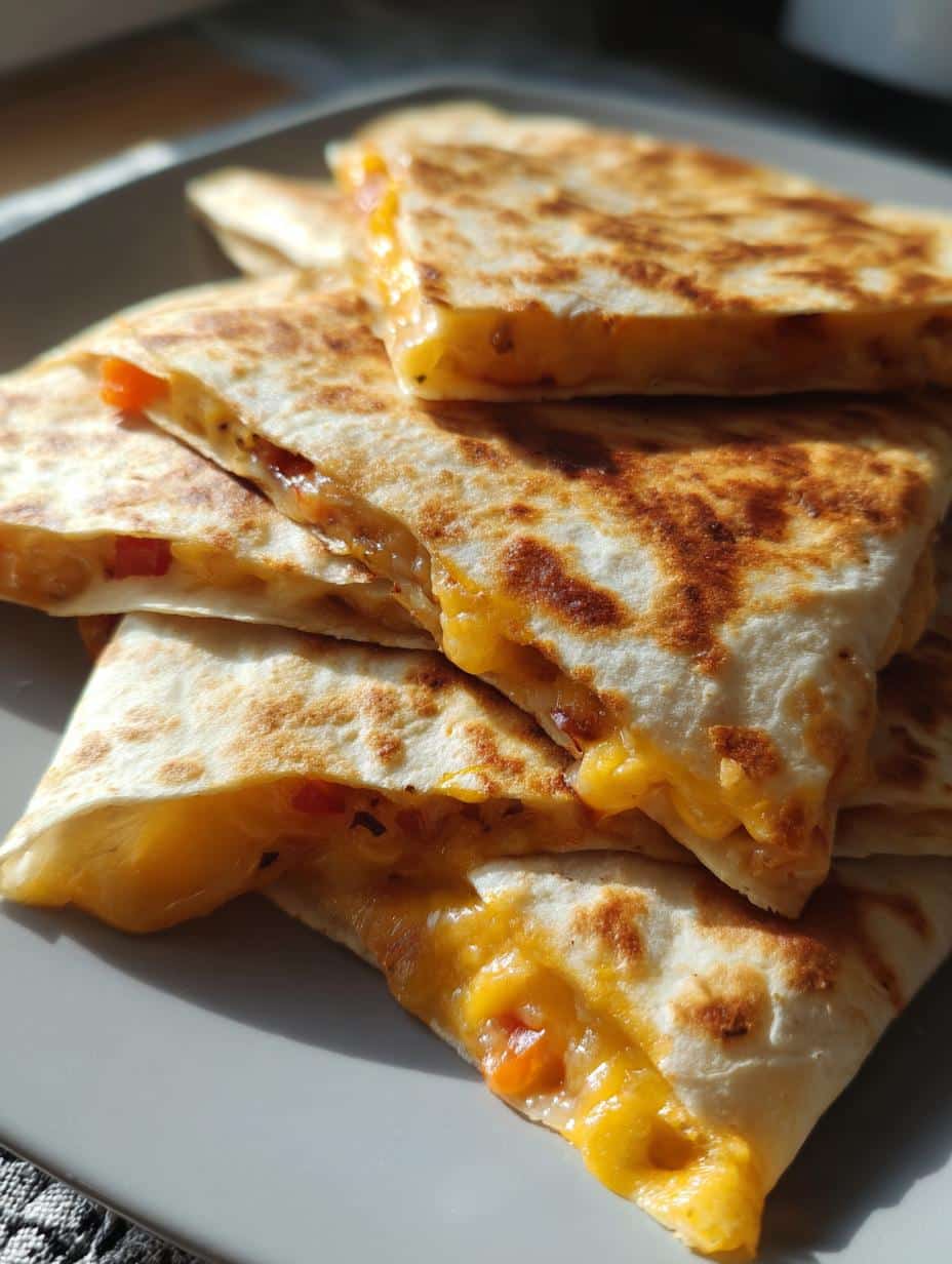 Quesadillas fromage fondu - detail 1