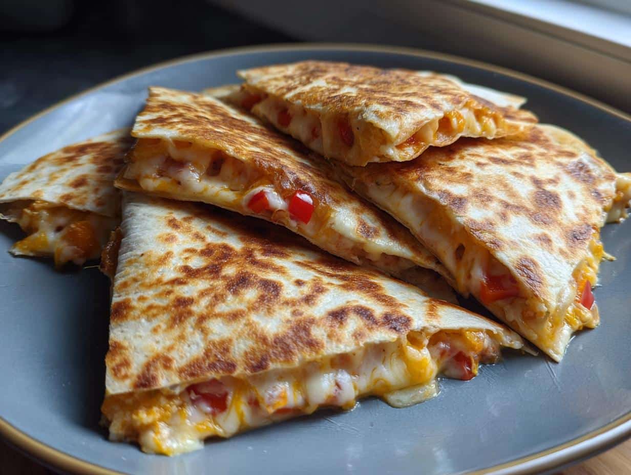 Quesadillas fromage fondu