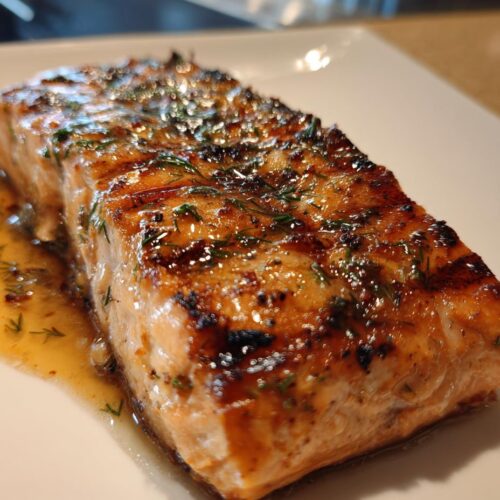 Saumon grillé sauce citron-aneth