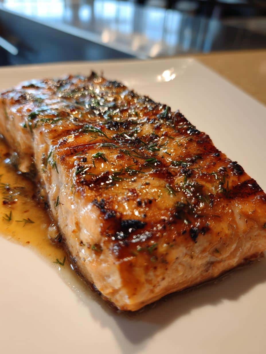 Saumon grillé sauce citron-aneth