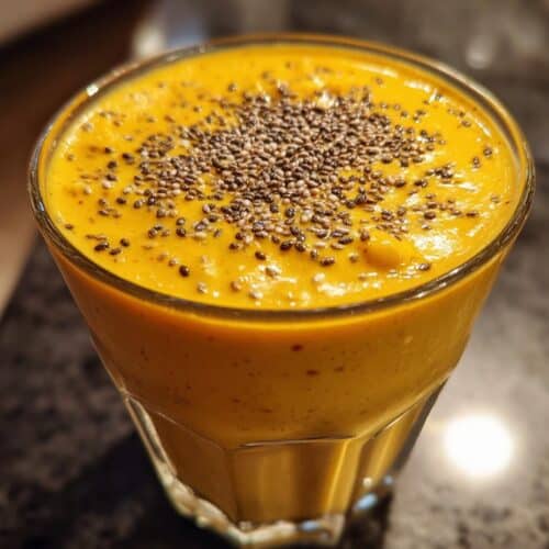 Smoothie graines de chia-mangue