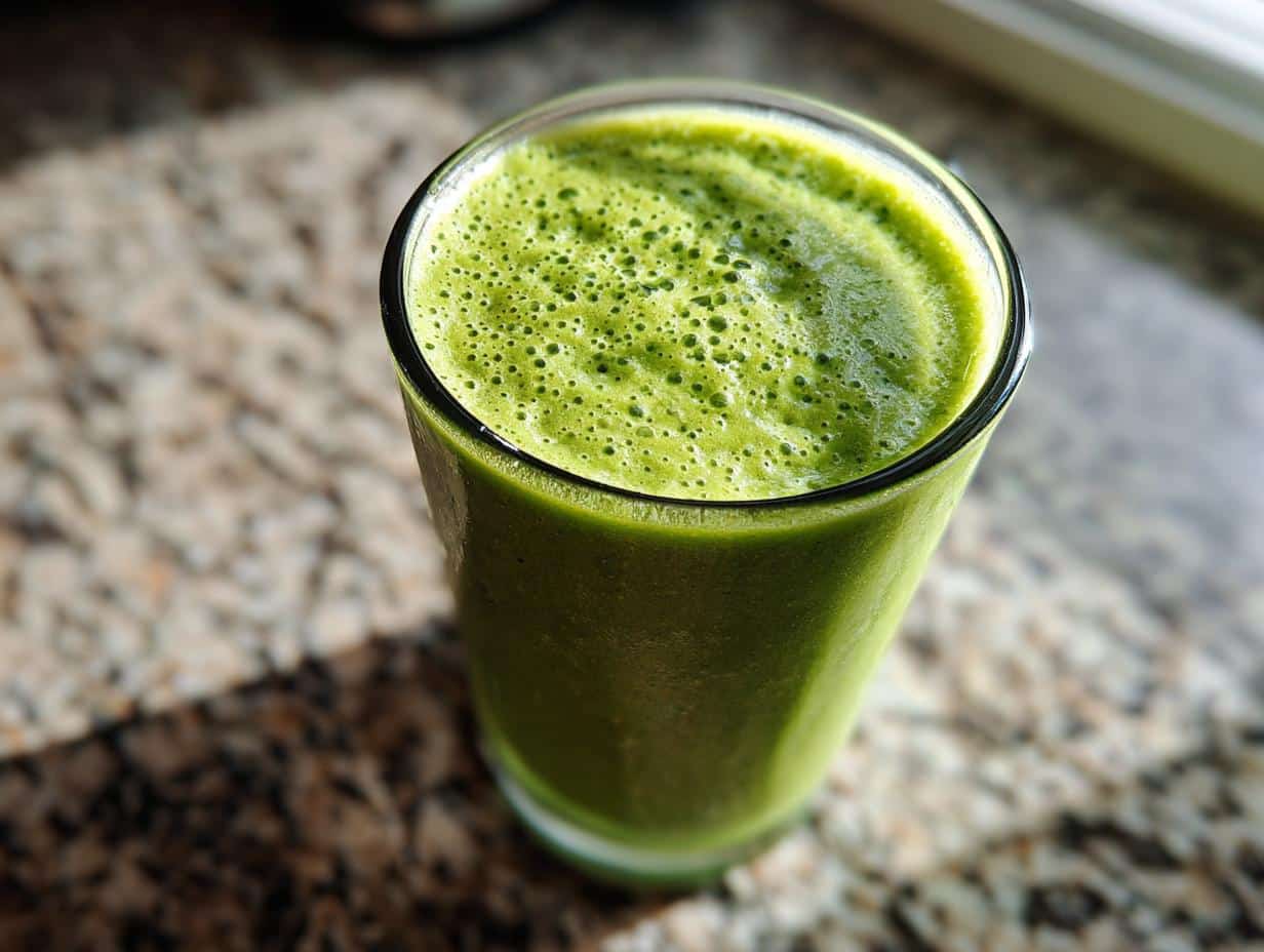 Smoothie vert chou frisé-pomme