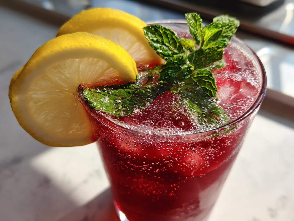 Spritz sans alcool à la cerise