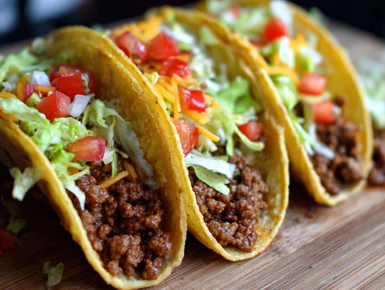 Tacos bœuf haché épicé