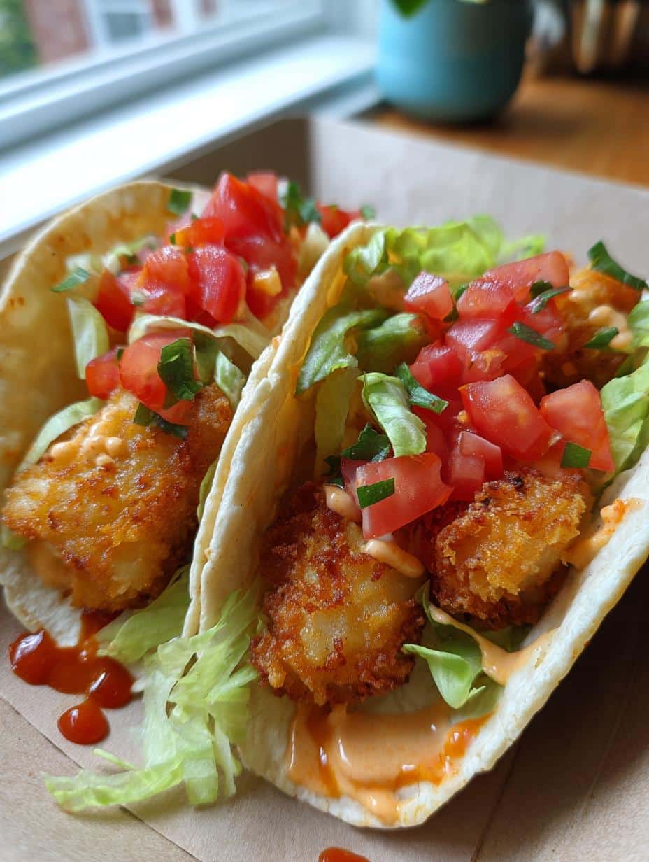 Tacos fish (poisson pané) - detail 1