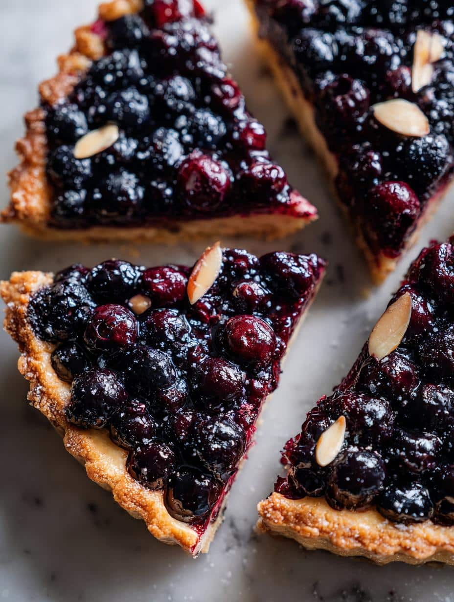 Tarte myrtilles amandine - detail 1