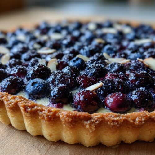 Tarte myrtilles amandine