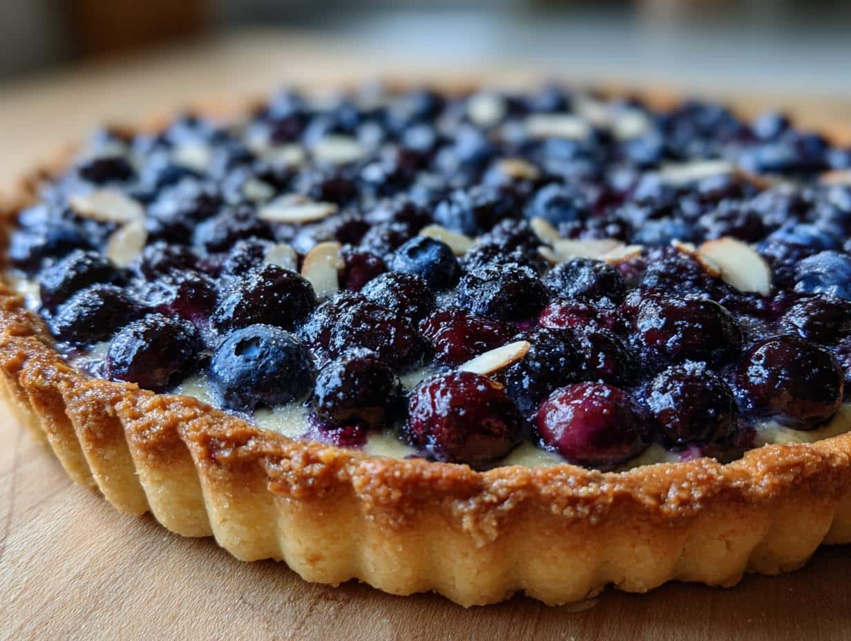 Tarte myrtilles amandine