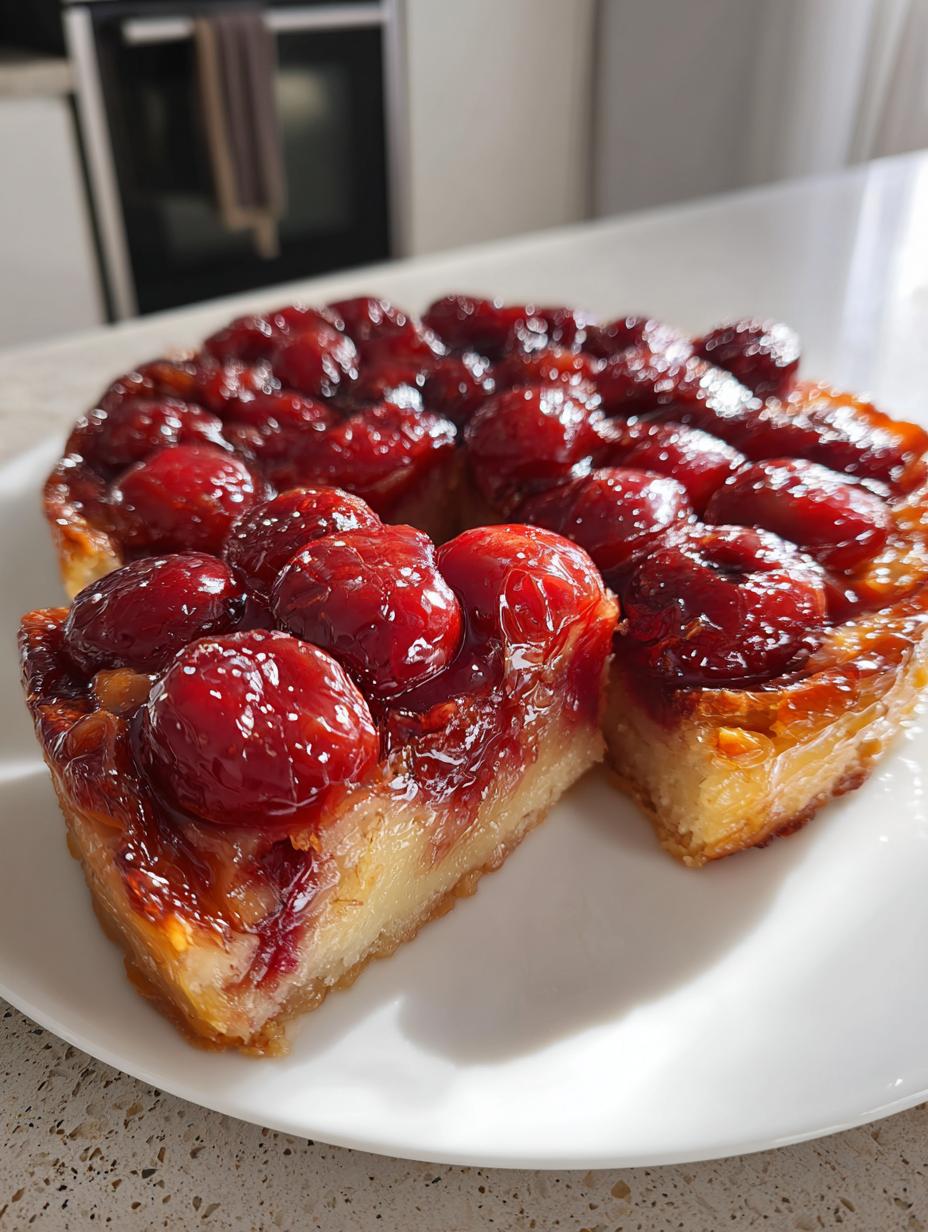 Tarte tatin aux cerises - detail 1