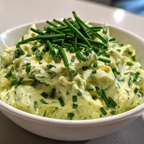 Trempette crémeuse aux cornichons