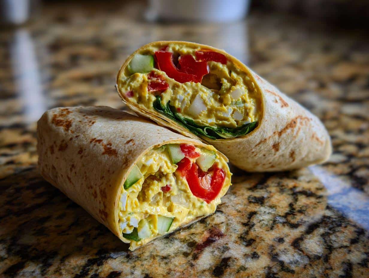 Wraps aux cornichons et houmous