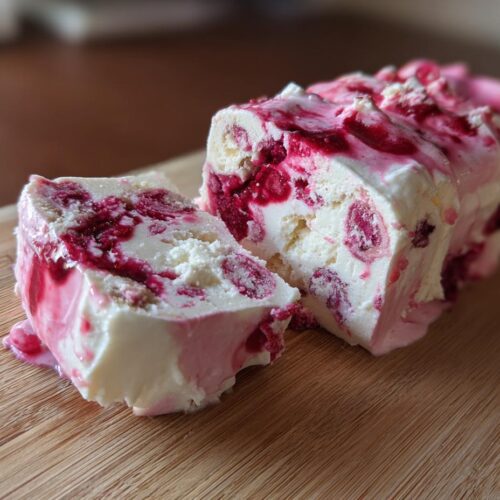Bûche glacée vanille-framboise