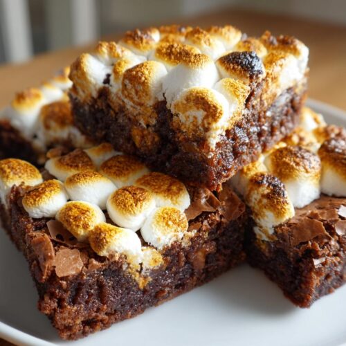 Brownies aux guimauves grillées